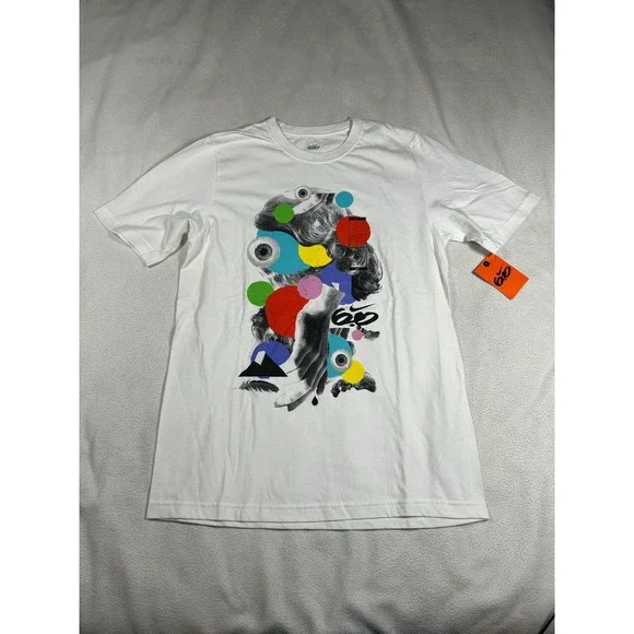 Nike 6.0 Mens Graphic T-Shirt White Abstract Surrealist Eye Art 393850-100 L - Picture 1 of 4